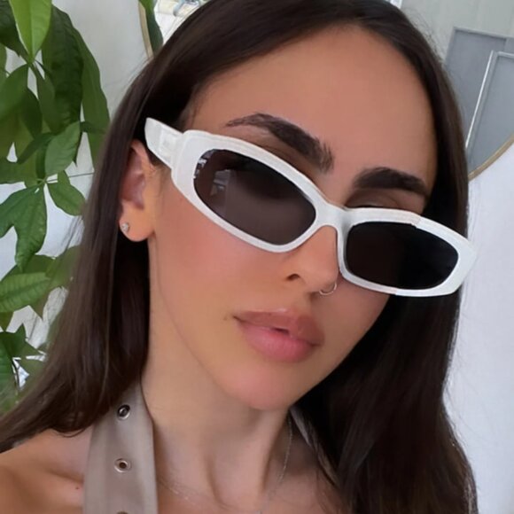 NEW CL40252I 25A CELINE SUNGLASSES WHITE GREY WOMEN EYEWEAR CELINE - Picture 7 of 13